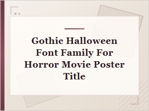 Nightmare Elegance: the Gothic Poster Font