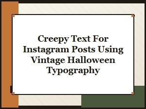 Vintage Halloween Typography for Instagram